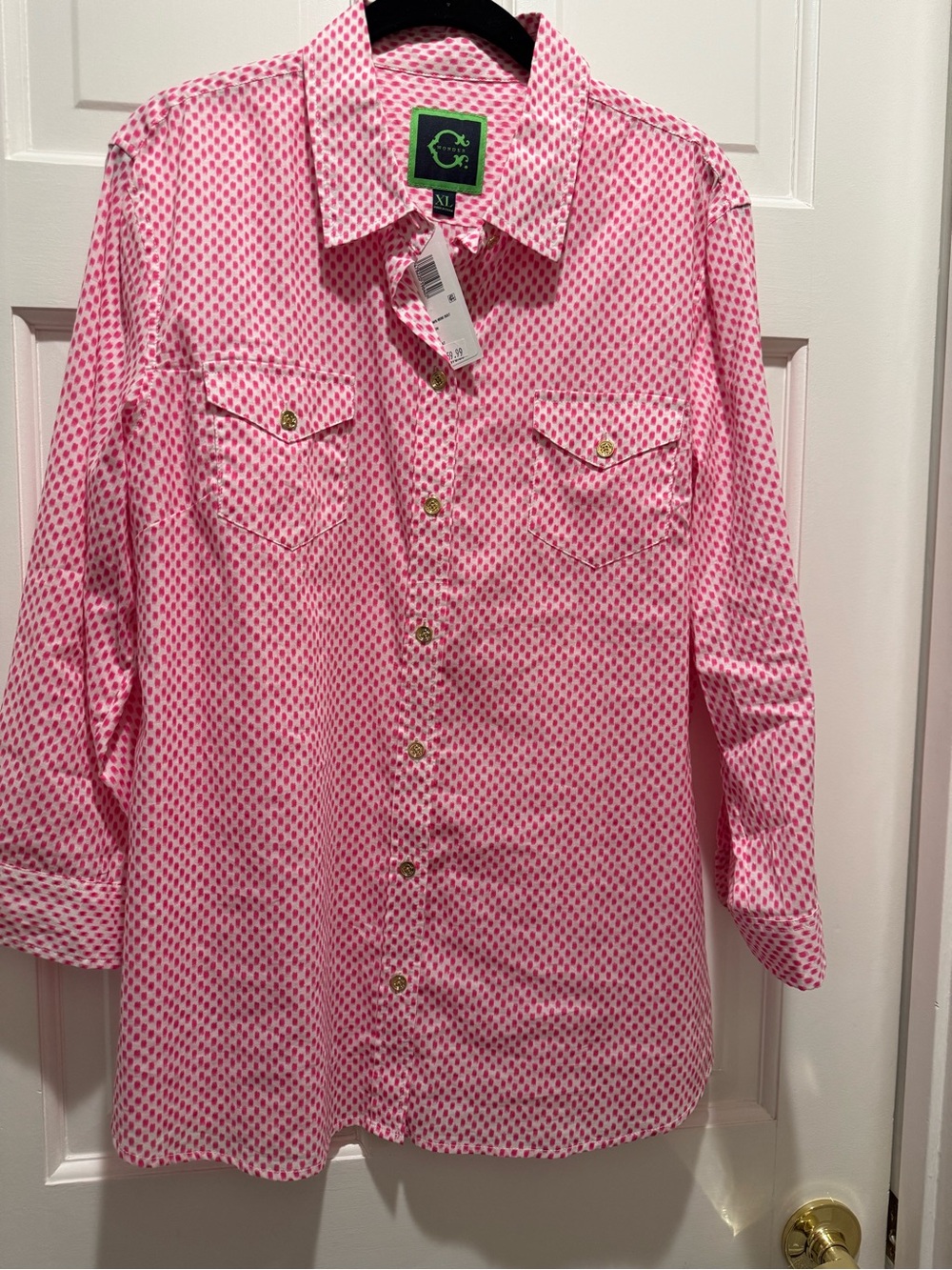 C. Wonder Pink Printed Button-Down Shirt